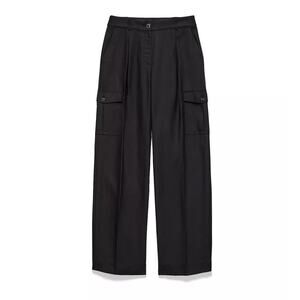 Drapey Cargo Pants Wide‎ Leg Loft Size 6P Linen Summer NWOT